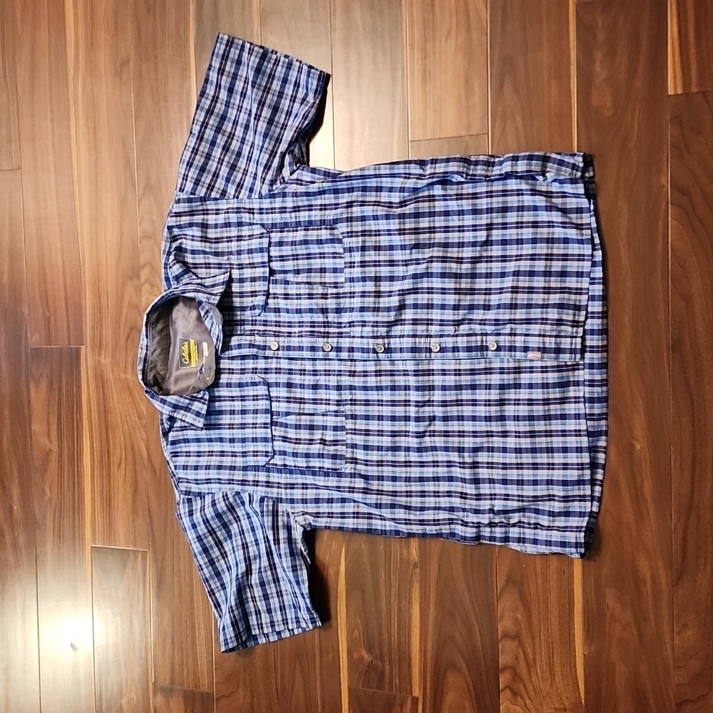 Cabela's Cool Max Short Sleeve Utility Shirt, great for fishing or? Size Large